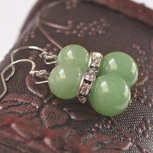 Zöld aventurin fülbevaló