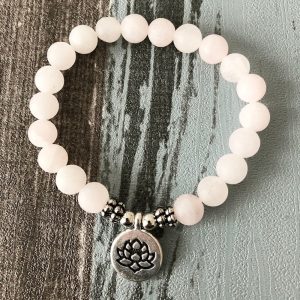 Rózsakvarc mala karkötő